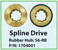 Spline drive rubber hub S6-RB, P/N 1704001