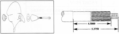 Yanmar long hub propeller assembly illustration